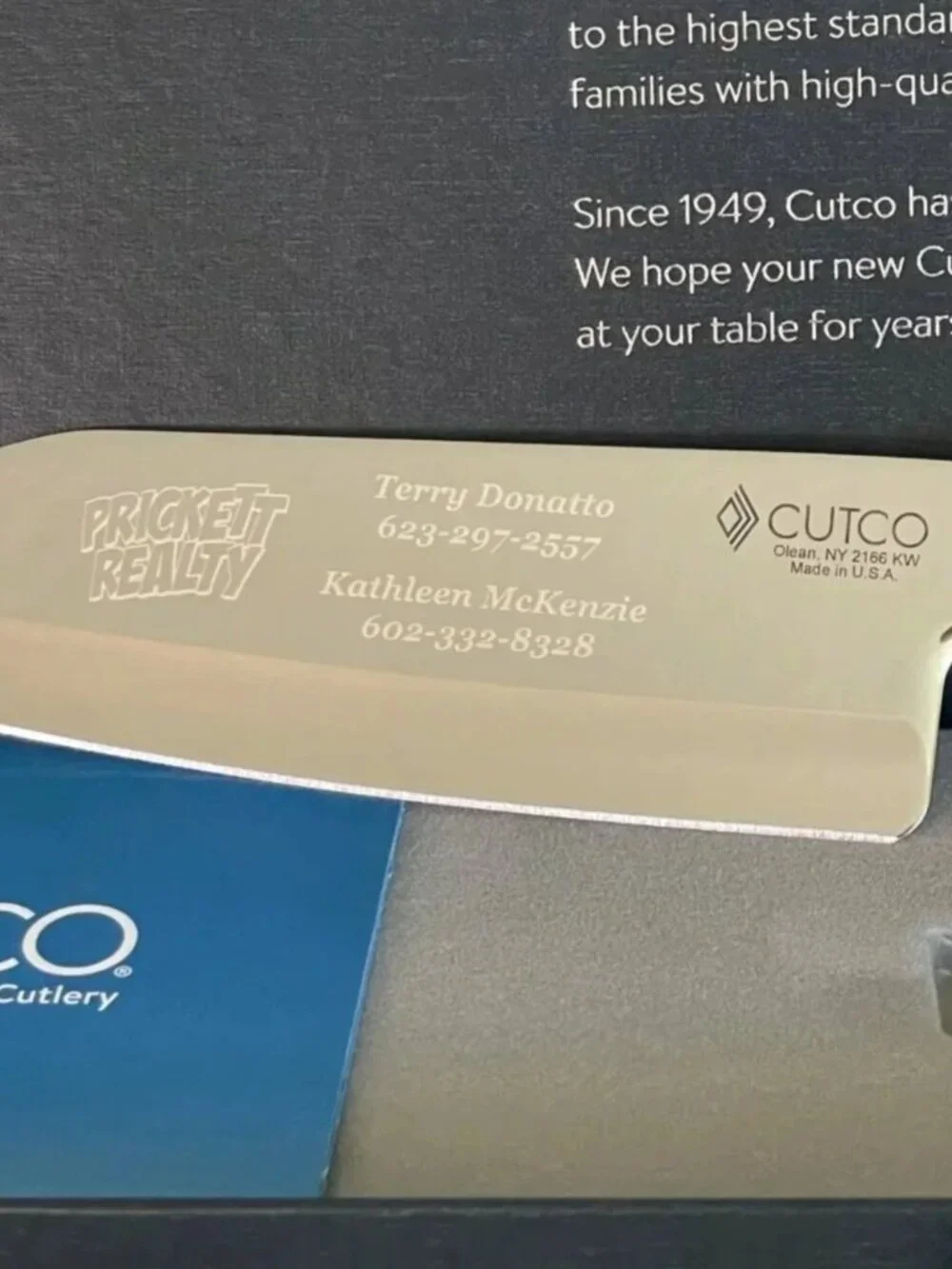 Cutco 5 inch Petite Santoku Knife Black Presentation Box Brand NEW IN BOX